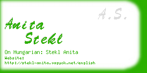 anita stekl business card